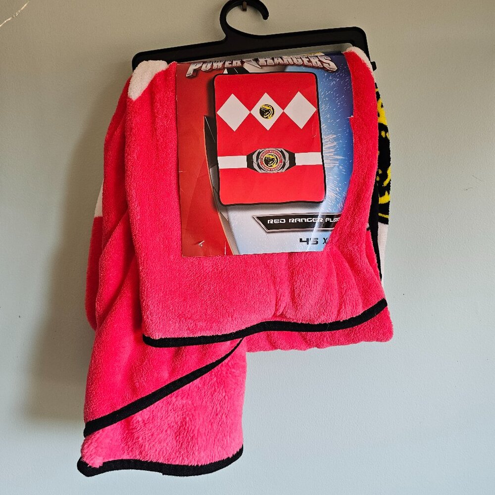 Power Rangers Red Ranger Fleece Throw Blanket 45x60